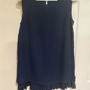 Nautica Navy tunic with Pleated Detail